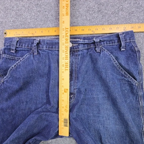 Vintage Y2K Baggy Levis Silver Tab Carpenter Fit 38 X 30 Jeans - Picture 6 of 10
